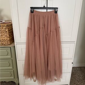 Hello Molly Elegant Maxi Skirt in Pink
